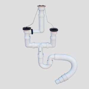 Odtočna in pretočna garnitura SANIT G1 1/2x40/50 x 210-250 s cevnim sifonom