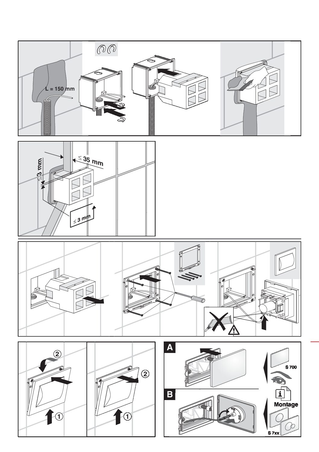 16 303 01 0000: WC aktivirna tipka SANIT 1K, pnevmatska, bela - slika 9